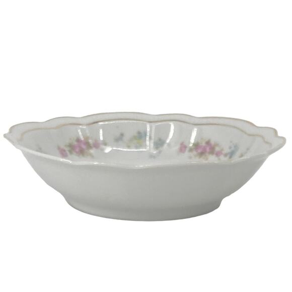 6 Orleans Soup Bowls Z S & Co Bavaria Pink Roses Gold Flowers Porcelain ZSC60 - Picture 2 of 5